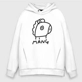 Мужское худи Oversize хлопок с принтом BTS | BT21 MANG в Тюмени, френч-терри — 70% хлопок, 30% полиэстер. Мягкий теплый начес внутри —100% хлопок | боковые карманы, эластичные манжеты и нижняя кромка, капюшон на магнитной кнопке | army | bangtan boys | bt21 | bts | bts stickers | chimmy | cooky | k pop | koya | mang | monster | rap monster | rapmon | rj | rm | shooky | tata | van | бтс | ви | джей хоуп | джонгук | кейпоп | реп монстр | стикеры bts | сюга | чимин | чин