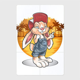 Магнитный плакат 2Х3 с принтом Красивый кролик в Тюмени, Полимерный материал с магнитным слоем | 6 деталей размером 9*9 см | Тематика изображения на принте: ищу подопытного кролика | кролик | кролик с пистолетами: измайлов | кролик с черепом | следуй за белым кроликом