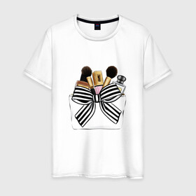 Мужская футболка хлопок с принтом Кисти в Тюмени, 100% хлопок | прямой крой, круглый вырез горловины, длина до линии бедер, слегка спущенное плечо. | make up | визаж | визажист | макияж | мейк | мейкап | пудра