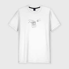 Мужская футболка хлопок Slim с принтом Вискас в Тюмени, 92% хлопок, 8% лайкра | приталенный силуэт, круглый вырез ворота, длина до линии бедра, короткий рукав | Тематика изображения на принте: вискас | животные | искусство | кот | котик | прикол | сотворение адама | юмор