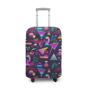 Чехол для чемодана 3D с принтом Vaporwave art в Тюмени, 86% полиэфир, 14% спандекс | двустороннее нанесение принта, прорези для ручек и колес | абстракция | арт | вапорвейв | геометрия | ретро | рисунок | текстура | узор | хипстер