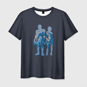 Мужская футболка 3D с принтом Danger Duo в Тюмени, 100% полиэфир | прямой крой, круглый вырез горловины, длина до линии бедер | dark | drift | interface | kaiju | neural | pacific | rim | zone | дрифт | егер | егерь | зона | интерфейс | каидзю | кайдзю | нейронный | рубеж | темная | тихоокеанский