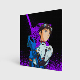 Холст квадратный с принтом ЕВАНГЕЛИОН в Тюмени, 100% ПВХ |  | angel | eva | evangelion | neon genesis evangelion | nerv | аска лэнгли сорью | ева | евангелион | мисато кацураги | рей аянами | синдзи