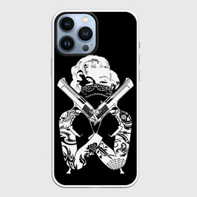 Чехол для iPhone 13 Pro Max с принтом GANGSTA MARILYN в Тюмени,  |  | cinema | gangster | gangta | gun | hollywood | marylyn | monroe | retro | usa | актриса | гангстер | голливуд | кина | красота | мэрлин монро | пистолеты | пушки | ретро | стволы