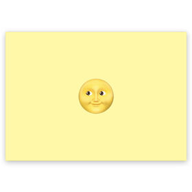 Поздравительная открытка с принтом светлая луна в Тюмени, 100% бумага | плотность бумаги 280 г/м2, матовая, на обратной стороне линовка и место для марки
 | луна | любовь | пара | смайлик | темный | эмоджи
