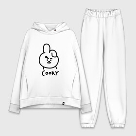 Женский костюм хлопок Oversize с принтом COOKY | BTS в Тюмени,  |  | army | bangtan boys | bt21 | bts | bts stickers | chimmy | cooky | k pop | koya | mang | monster | rap monster | rapmon | rj | rm | shooky | tata | van | бтс | ви | джей хоуп | джонгук | кейпоп | реп монстр | стикеры bts | сюга | чимин | чин