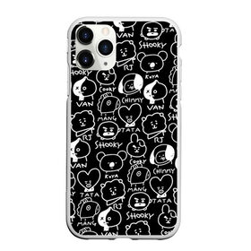 Чехол для iPhone 11 Pro Max матовый с принтом BTS | BT21 в Тюмени, Силикон |  | army | bangtan boys | bt21 | bts | bts stickers | chimmy | cooky | k pop | koya | mang | monster | rap monster | rapmon | rj | rm | shooky | tata | van | бтс | ви | джей хоуп | джонгук | кейпоп | реп монстр | стикеры bts | сюга | чимин | чин