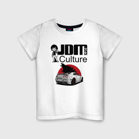 Детская футболка хлопок с принтом jdm в Тюмени, 100% хлопок | круглый вырез горловины, полуприлегающий силуэт, длина до линии бедер | car | culture | godzilla | jdm | skyline | японская культура | японские автомобили