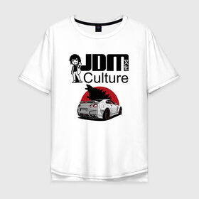Мужская футболка хлопок Oversize с принтом jdm в Тюмени, 100% хлопок | свободный крой, круглый ворот, “спинка” длиннее передней части | car | culture | godzilla | jdm | skyline | японская культура | японские автомобили