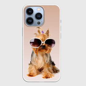 Чехол для iPhone 13 Pro с принтом собака в очках в Тюмени,  |  | лето | маленткая | мода | отдых | очки | собака | солнечные очки | солнцезащитные очки | хвостик