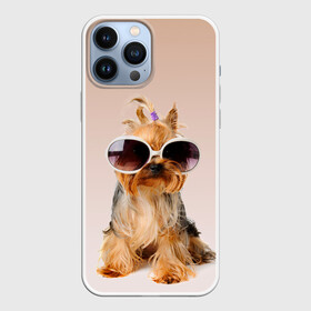 Чехол для iPhone 13 Pro Max с принтом собака в очках в Тюмени,  |  | лето | маленткая | мода | отдых | очки | собака | солнечные очки | солнцезащитные очки | хвостик
