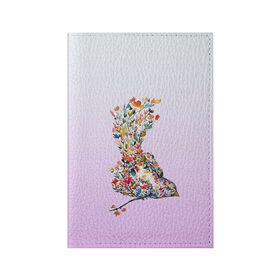 Обложка для паспорта матовая кожа с принтом акварельная птичка в Тюмени, натуральная матовая кожа | размер 19,3 х 13,7 см; прозрачные пластиковые крепления | акварель | весна | краска | птица | птичка | рисунок | цветочки | цветы