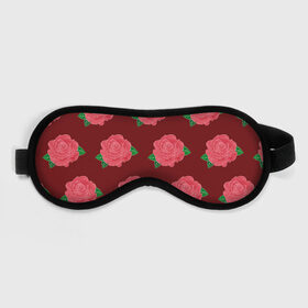 Маска для сна 3D с принтом Розы на красном в Тюмени, внешний слой — 100% полиэфир, внутренний слой — 100% хлопок, между ними — поролон |  | black | botany | flowers | pattern | plant | red | rose | white | белый | ботаника | красный | растение | роза | узор | цветы | черный