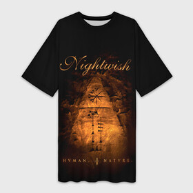 Платье-футболка 3D с принтом NIGHTWISH в Тюмени,  |  | dark | finland | folk | metall | music | nightwish | opera | power | punk | rock | symohiny | vocal | women | женский | металл | музыка | найтвиш | опера | пауэрметалл | рок | симфонический | финляндия | фолк