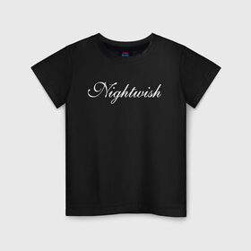 Детская футболка хлопок с принтом Nightwish Logo / Найтвиш (Z) в Тюмени, 100% хлопок | круглый вырез горловины, полуприлегающий силуэт, длина до линии бедер | Тематика изображения на принте: music | night wish | nightwish | nuclear blast | rock | spinefarm | лого | музыка | найт виш | найтвиш | рок | симфоник метал | тарья турунен | флор янсен