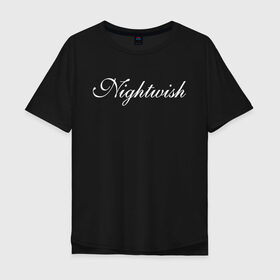 Мужская футболка хлопок Oversize с принтом Nightwish Logo / Найтвиш (Z) в Тюмени, 100% хлопок | свободный крой, круглый ворот, “спинка” длиннее передней части | Тематика изображения на принте: music | night wish | nightwish | nuclear blast | rock | spinefarm | лого | музыка | найт виш | найтвиш | рок | симфоник метал | тарья турунен | флор янсен