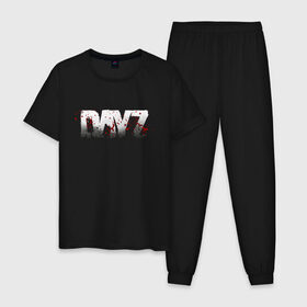 Мужская пижама хлопок с принтом DayZ в Тюмени, 100% хлопок | брюки и футболка прямого кроя, без карманов, на брюках мягкая резинка на поясе и по низу штанин
 | arma 2 | day z | dayz | дэйз | игры