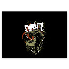 Поздравительная открытка с принтом DayZ в Тюмени, 100% бумага | плотность бумаги 280 г/м2, матовая, на обратной стороне линовка и место для марки
 | arma 2 | biohazard | day z | dayz | дэйз | зомби | игры | нива | солдат