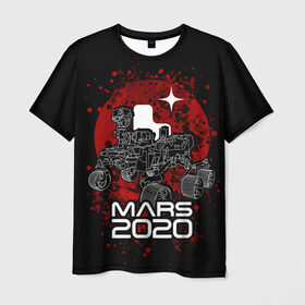 Мужская футболка 3D с принтом МАРС 2020, Perseverance в Тюмени, 100% полиэфир | прямой крой, круглый вырез горловины, длина до линии бедер | Тематика изображения на принте: mars 2020 | nasa | perseverance | космос | марс | марс 2020 | марсоход | персеверенс