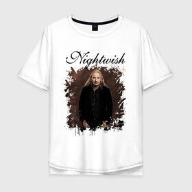 Мужская футболка хлопок Oversize с принтом Nightwish / Найтвиш Эмппу (Z) в Тюмени, 100% хлопок | свободный крой, круглый ворот, “спинка” длиннее передней части | music | nightwish | nuclear blast | rock | spinefarm | вуоринен | лого | музыка | найтвиш | рок | симфоник метал | тарья турунен | флор янсен | эмппу | эрно эмппу вуоринен