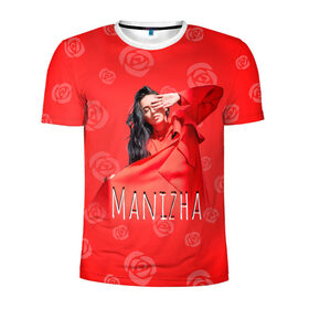 Мужская футболка 3D спортивная с принтом Манижа Manizha в Тюмени, 100% полиэстер с улучшенными характеристиками | приталенный силуэт, круглая горловина, широкие плечи, сужается к линии бедра | manizha | далеровна | душанбе | евровидение | евровидение 2021 | манижа | певица | таджикистан | хамраева