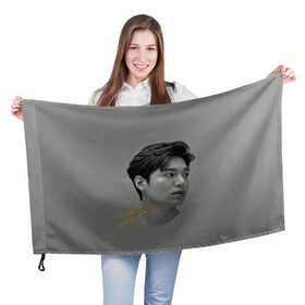 Флаг 3D с принтом Ли Мин Хо Lee Min Ho в Тюмени, 100% полиэстер | плотность ткани — 95 г/м2, размер — 67 х 109 см. Принт наносится с одной стороны | lee min ho | автограф | дорамы | ли мин хо | песни | профиль | роли | фильмы | фото