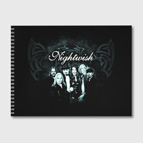 Альбом для рисования с принтом NIGHTWISH в Тюмени, 100% бумага
 | матовая бумага, плотность 200 мг. | Тематика изображения на принте: metal | nightwish | tarja turunen | метал | музыка | найтвиш | рок | симфо метал | тарья турунен