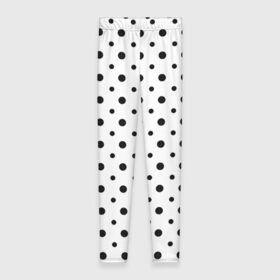 Леггинсы 3D с принтом Точки черные на белом в Тюмени, 80% полиэстер, 20% эластан | Эластичный пояс, зауженные к низу, низкая посадка | abstract | background | black | geometric | pattern | spot | texture | various | wrapping | горошек | крапинки | пятнаround | разные  узор | точки | черные