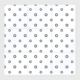 Магнитный плакат 3Х3 с принтом Черно-белый узор в горошек в Тюмени, Полимерный материал с магнитным слоем | 9 деталей размером 9*9 см | abstract | backdrop | background | circle | design | diagonal | dot | fabric | geometric | graphic | illustration | line | paper | pattern | print | rand | repeat | seamless | simple | texture | tile | vector | wallpaper | wave | white | бублики | кружочк