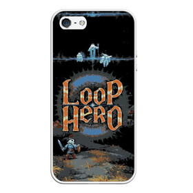 Чехол для iPhone 5/5S матовый с принтом Loop Hero в Тюмени, Силикон | Область печати: задняя сторона чехла, без боковых панелей | games | knight | loop hero | magic | rogue like | russia | steam | sword | герой петли | игры | магия | меч | рогалик | россия | рыцарь | стим