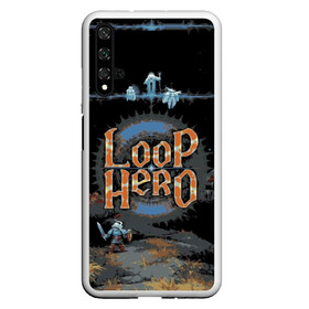 Чехол для Honor 20 с принтом Loop Hero в Тюмени, Силикон | Область печати: задняя сторона чехла, без боковых панелей | Тематика изображения на принте: games | knight | loop hero | magic | rogue like | russia | steam | sword | герой петли | игры | магия | меч | рогалик | россия | рыцарь | стим