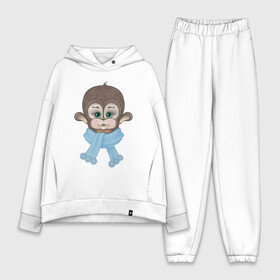 Женский костюм хлопок Oversize с принтом обезьянка малышка в Тюмени,  |  | обезьяна | обезьянка | обезьяны | рисунок обезьяны | смешная обезьяна