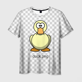 Мужская футболка 3D с принтом Утка PNG на прозрачном фоне в Тюмени, 100% полиэфир | прямой крой, круглый вырез горловины, длина до линии бедер | duck | png | transparent | мультяшка | пнг | прозрачный | смешной | утка