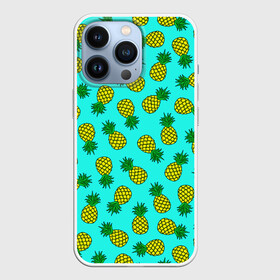 Чехол для iPhone 13 Pro с принтом Ананасы аква в Тюмени,  |  | ananas | aqua | exotic | food | pineapple | summer | tropical | аква | ананасики | ананасы | десерт | джунгли | еда | лето | листья | море | овощи | океан | острова | отпуск | пальмы | плоды | пляж | растения | тропики | тропические