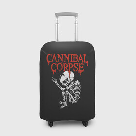 Чехол для чемодана 3D с принтом Cannibal Corpse в Тюмени, 86% полиэфир, 14% спандекс | двустороннее нанесение принта, прорези для ручек и колес | cannibal corpse | kreator | slayer | sodom | анархия | блэк метал | гаражный рок | гитара | гранж | дэт метал | металл | панк рок | рок музыка | рок н ролл | рокер | треш метал | труп каннибал | тяжелый рок | хард рок