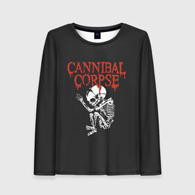 Женский лонгслив 3D с принтом Cannibal Corpse в Тюмени, 100% полиэстер | длинные рукава, круглый вырез горловины, полуприлегающий силуэт | cannibal corpse | kreator | slayer | sodom | анархия | блэк метал | гаражный рок | гитара | гранж | дэт метал | металл | панк рок | рок музыка | рок н ролл | рокер | треш метал | труп каннибал | тяжелый рок | хард рок