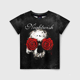 Детская футболка 3D с принтом NIGHTWISH в Тюмени, 100% гипоаллергенный полиэфир | прямой крой, круглый вырез горловины, длина до линии бедер, чуть спущенное плечо, ткань немного тянется | metal | nightwish | tarja turunen | метал | музыка | найтвиш | рок | симфо метал | тарья турунен