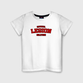 Детская футболка хлопок с принтом Imperial Legion - Skyrim в Тюмени, 100% хлопок | круглый вырез горловины, полуприлегающий силуэт, длина до линии бедер | skyrim | solitude | tes | varsity | видеоигры | империя | легион | скайрим | солитьюд | тамриэль