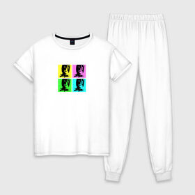 Женская пижама хлопок с принтом Gachimuchi / Гачимучи в Тюмени, 100% хлопок | брюки и футболка прямого кроя, без карманов, на брюках мягкая резинка на поясе и по низу штанин | gachimuchi | mem | гачимучи | мем | прикол | юмор