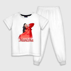 Детская пижама хлопок с принтом Манижа  Manizha в Тюмени, 100% хлопок |  брюки и футболка прямого кроя, без карманов, на брюках мягкая резинка на поясе и по низу штанин
 | manizha | далеровна | душанбе | евровидение | евровидение 2021 | манижа | певица | таджикистан | хамраева