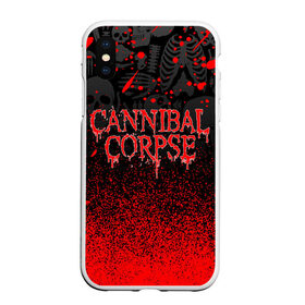 Чехол для iPhone XS Max матовый с принтом CANNIBAL CORPSE в Тюмени, Силикон | Область печати: задняя сторона чехла, без боковых панелей | cannibal corpse | evisceration plague | hammer smashed face. | violence unimagined | дэт метал | музыка | рок | труп каннибала