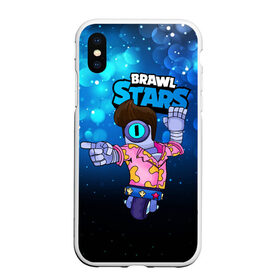 Чехол для iPhone XS Max матовый с принтом STU СТУ Brawl Stars в Тюмени, Силикон | Область печати: задняя сторона чехла, без боковых панелей | brawl | brawl stars | brawlstars | brawl_stars | jessie | бравл | бравлер stu | бравлстарс | гонщик | каскадер | сту