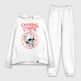 Женский костюм хлопок Oversize с принтом CANNIBAL CORPSE в Тюмени,  |  | cannibal corpse | evisceration plague | hammer smashed face. | violence unimagined | дэт метал | музыка | рок | труп каннибала