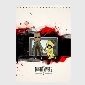 Скетчбук с принтом Little Nightmares 2 в Тюмени, 100% бумага
 | 48 листов, плотность листов — 100 г/м2, плотность картонной обложки — 250 г/м2. Листы скреплены сверху удобной пружинной спиралью | manizha | далеровна | душанбе | евровидение | евровидение 2021 | манижа | певица | таджикистан | хамраева