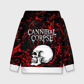 Детская толстовка 3D с принтом CANNIBAL CORPSE в Тюмени, 100% полиэстер | двухслойный капюшон со шнурком для регулировки, мягкие манжеты на рукавах и по низу толстовки, спереди карман-кенгуру с мягким внутренним слоем | cannibal corpse | evisceration plague | hammer smashed face. | violence unimagined | дэт метал | музыка | рок | труп каннибала