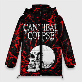 Женская зимняя куртка Oversize с принтом CANNIBAL CORPSE в Тюмени, верх — 100% полиэстер; подкладка — 100% полиэстер; утеплитель — 100% полиэстер | длина ниже бедра, силуэт Оверсайз. Есть воротник-стойка, отстегивающийся капюшон и ветрозащитная планка. 

Боковые карманы с листочкой на кнопках и внутренний карман на молнии | cannibal corpse | evisceration plague | hammer smashed face. | violence unimagined | дэт метал | музыка | рок | труп каннибала