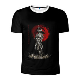 Мужская футболка 3D спортивная с принтом Самурай после битвы в Тюмени, 100% полиэстер с улучшенными характеристиками | приталенный силуэт, круглая горловина, широкие плечи, сужается к линии бедра | боевые искусства | история | легендарные воины | минимализм | самурай