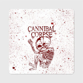 Магнит виниловый Квадрат с принтом Cannibal Corpse в Тюмени, полимерный материал с магнитным слоем | размер 9*9 см, закругленные углы | canibal corpse | cannibal corpse | death metal | группы | дэт метал | канибал корпс | метал | рок