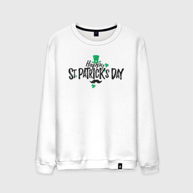 Мужской свитшот хлопок с принтом ST.Patrick в Тюмени, 100% хлопок |  | saint patricks day | арт | графика | март | патрик | святой патрик