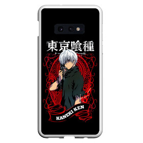 Чехол для Samsung S10E с принтом Kaneki Ken с красным узором в Тюмени, Силикон | Область печати: задняя сторона чехла, без боковых панелей | anime | kaneki ken | tokyo ghoul | tokyo ghoul: re | аниме | анимэ | гули | джузо сузуя | канеки кен | кузен йошимура | наки | нишики нишио | ре | ренджи йомо | ризе камиширо | токийский гуль | тоука киришима | ута